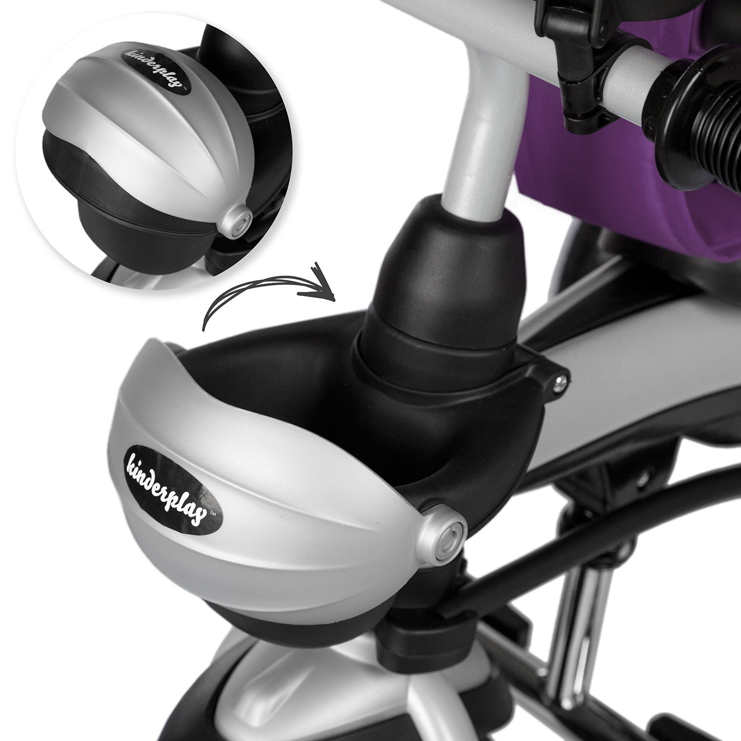 Dreirad Kinderdreirad Kinder Lenkstange KP0566VIO Fahrrad