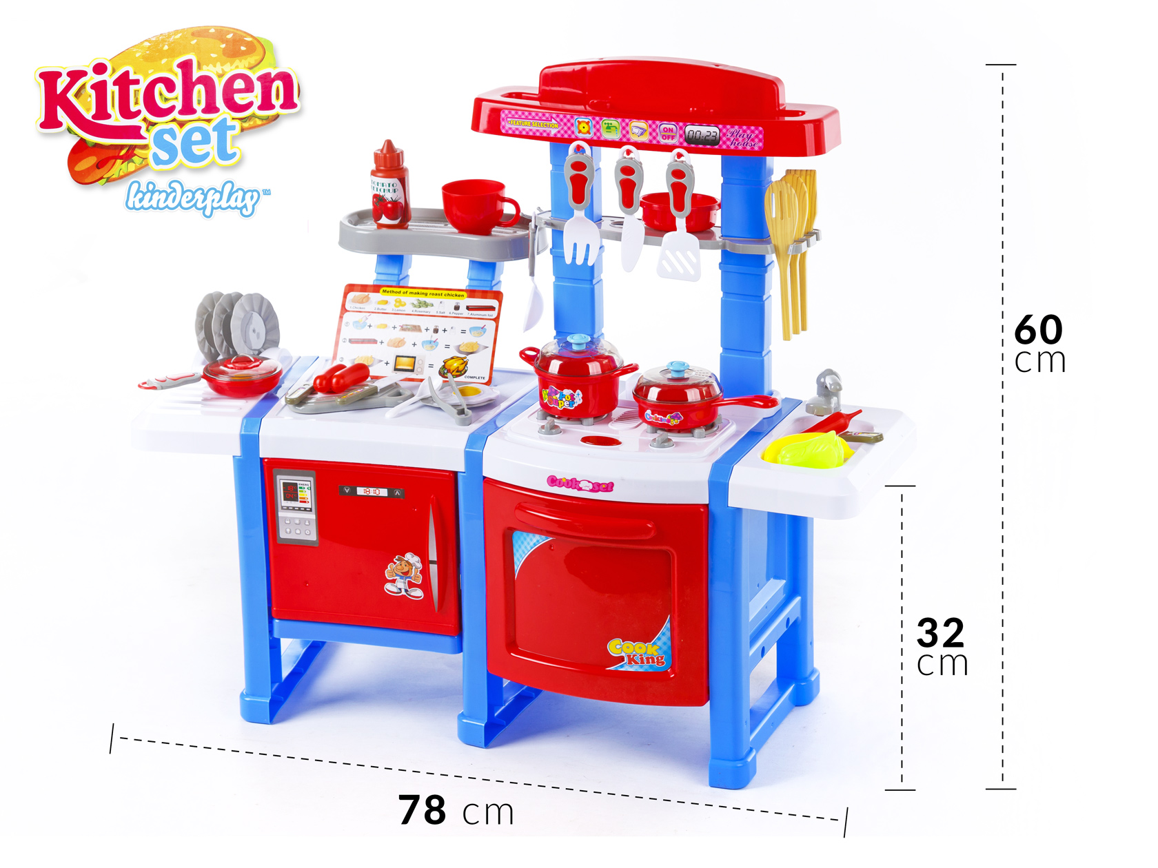 Spielküche KP8516 Spielzeug Kinder Küche mit Zubehör Rosa Kinderküche NEU